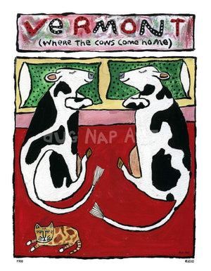 P733 - VT Cows Come Home - dug Nap Art