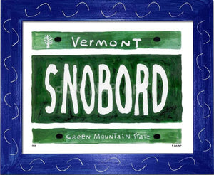 P814 - VT Plate - SNOBORD - dug Nap Art