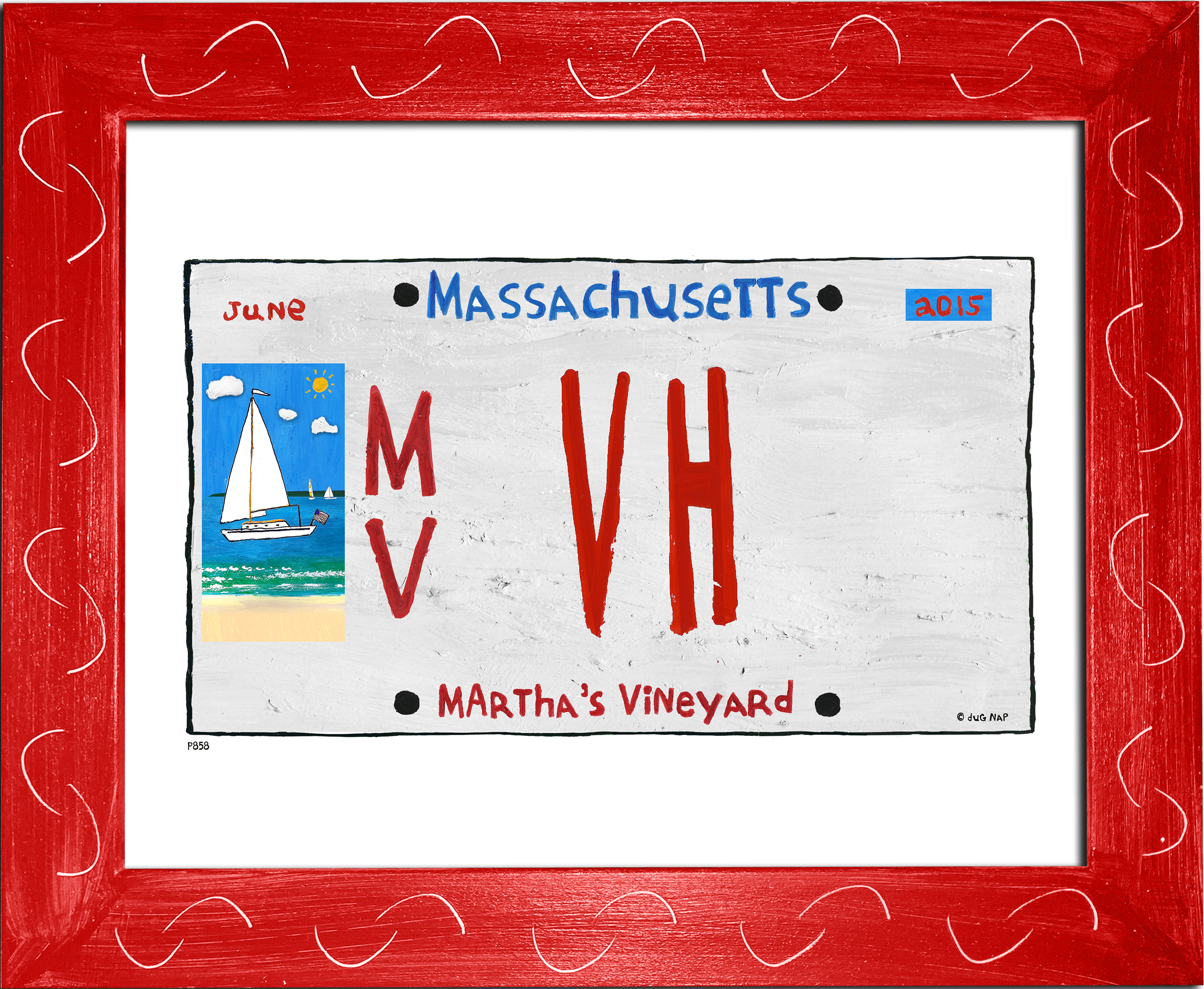 P858 - Martha's Vineyard Plate (VH) - dug Nap Art