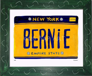 P899 - NY Plate- BERNIE - dug Nap Art