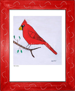 P969 - Red Bird - dug Nap Art