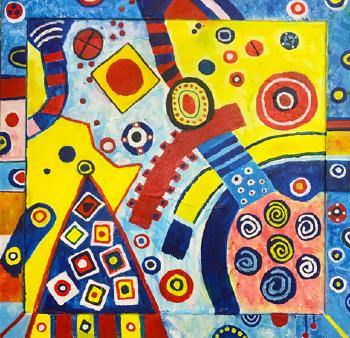 U-9/U-9 (Diptych) - 28 x 28 (Each) Acrylic on Birch Panel - dug Nap Art